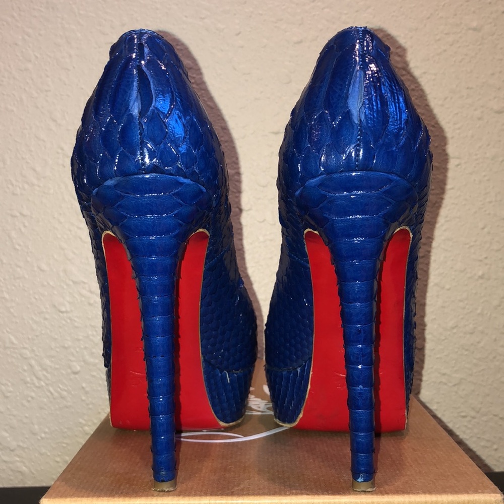 Christian Louboutin Bianca 140 Python Snakeskin N… - image 2